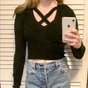 Forever 21 crisscross V-neck top